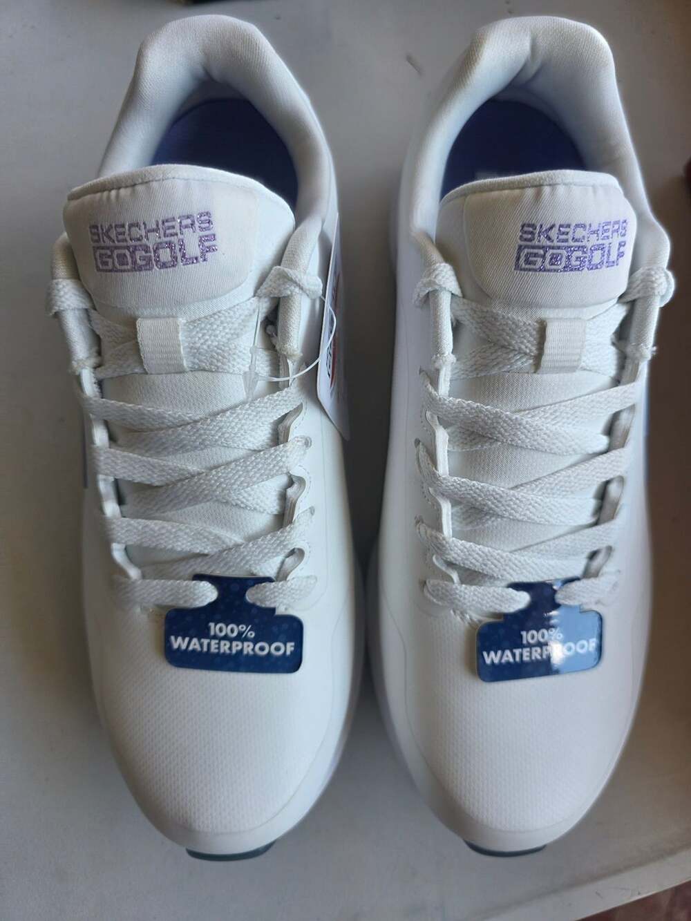 Skechers go golf max 3 waterproof white floral women's golf shoes size US 6.5